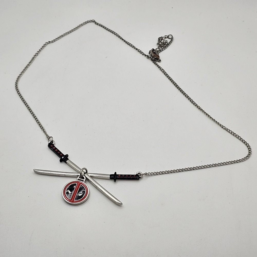 Marvel Deadpool Katana Logo Necklace Cosplay